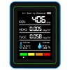 5-in-1 Air Quality Monitor CO2 Detector USB Charging Portable for Indoor Outdoor