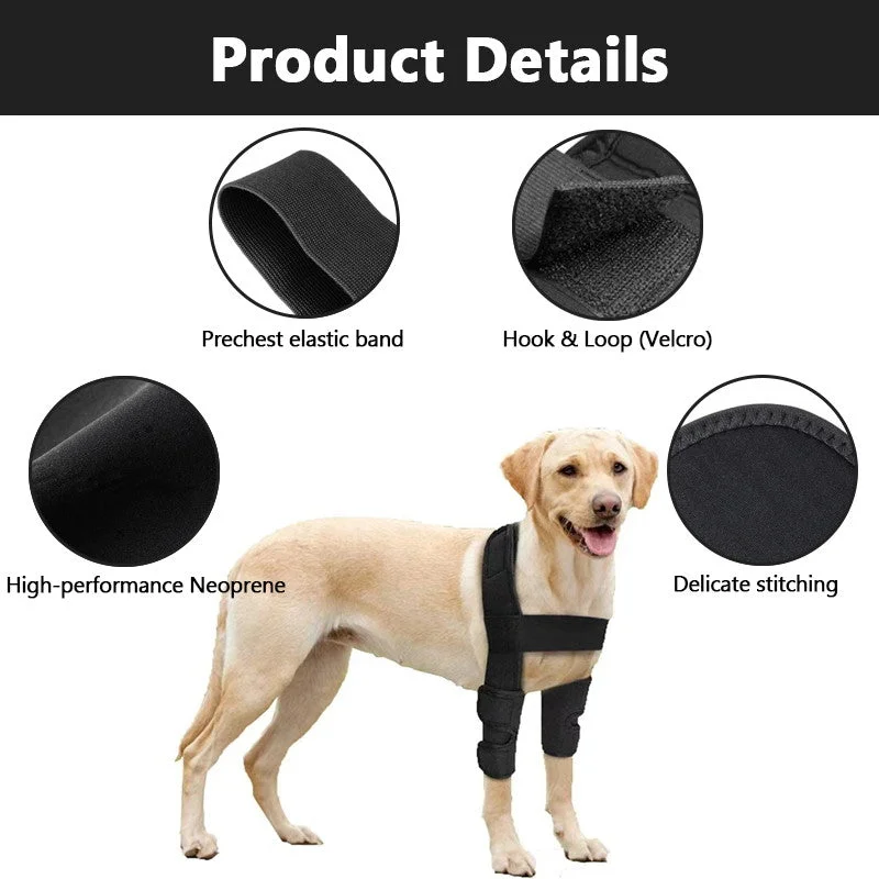 Dog Elbow Pads Protector for Hygroma, Adjustable Dog Shoulder Brace