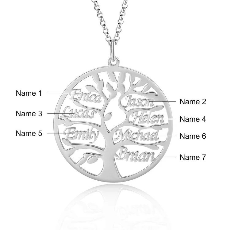 Personalized family deals tree name necklace