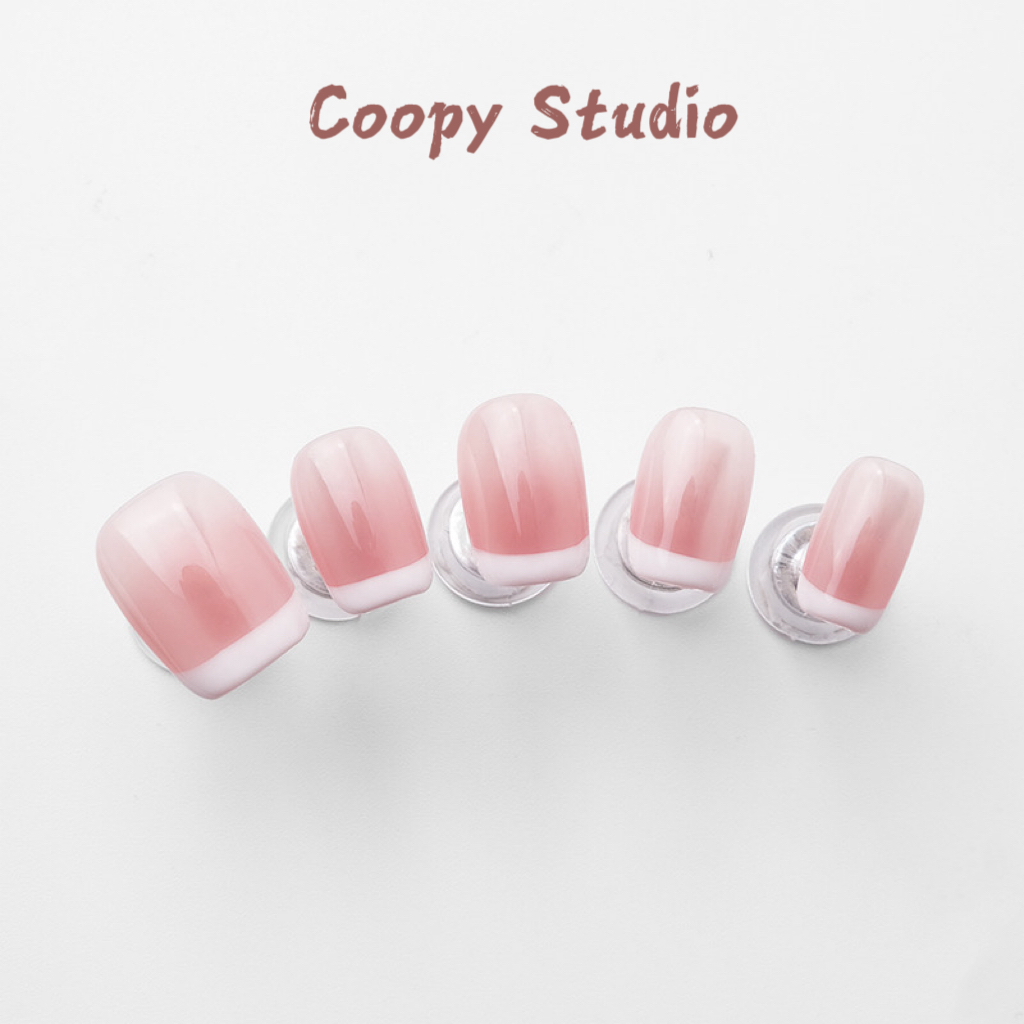 French manicure press-on nail