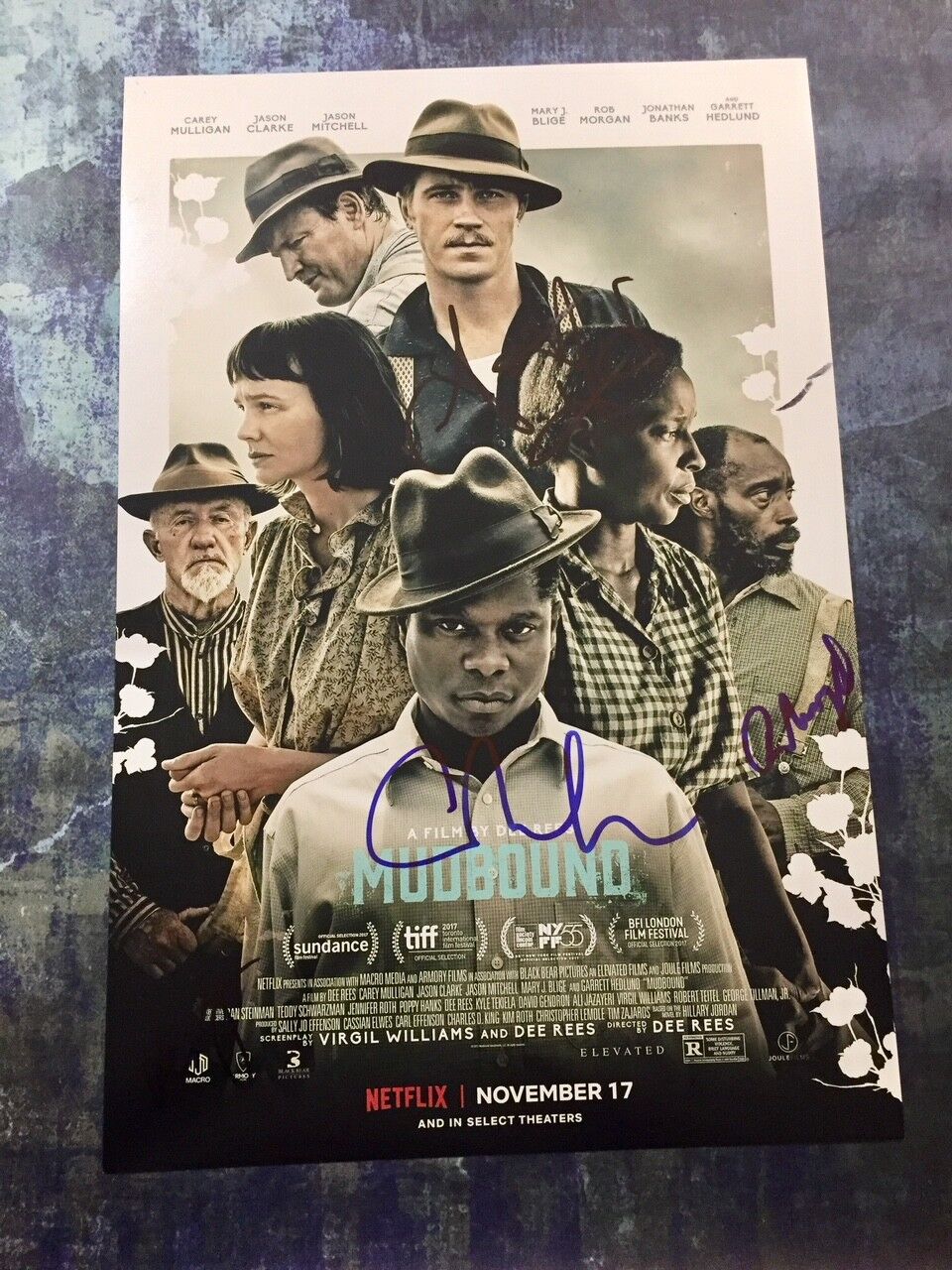 GFA Garrett Hedlund Carey Mulligan * MUDBOUND * Cast x3 Signed 12x18 Photo Poster painting A COA