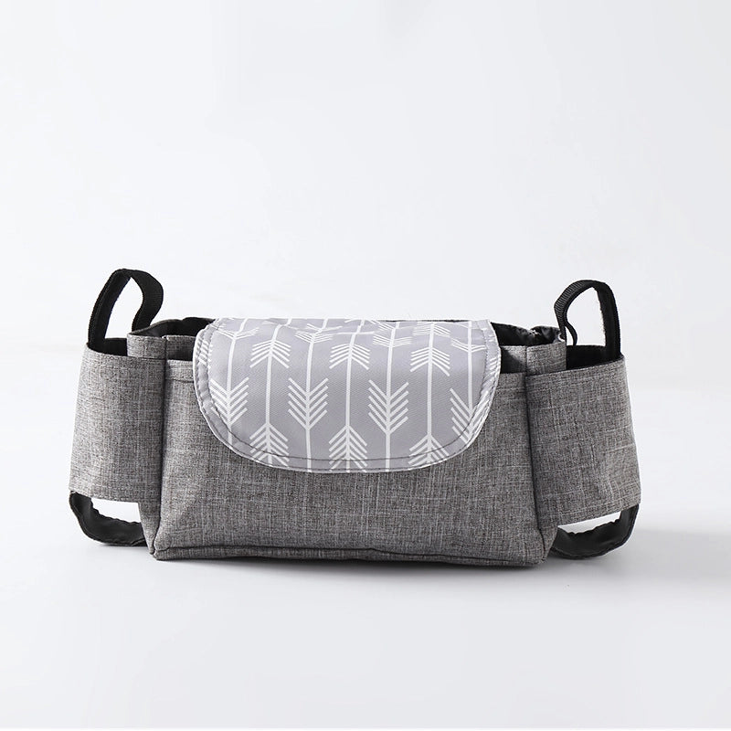 Stroller Bag Buggy Bag Multi-Function Feeder Water Cup Holder Baby Stroller Bag Storage Basket Storage