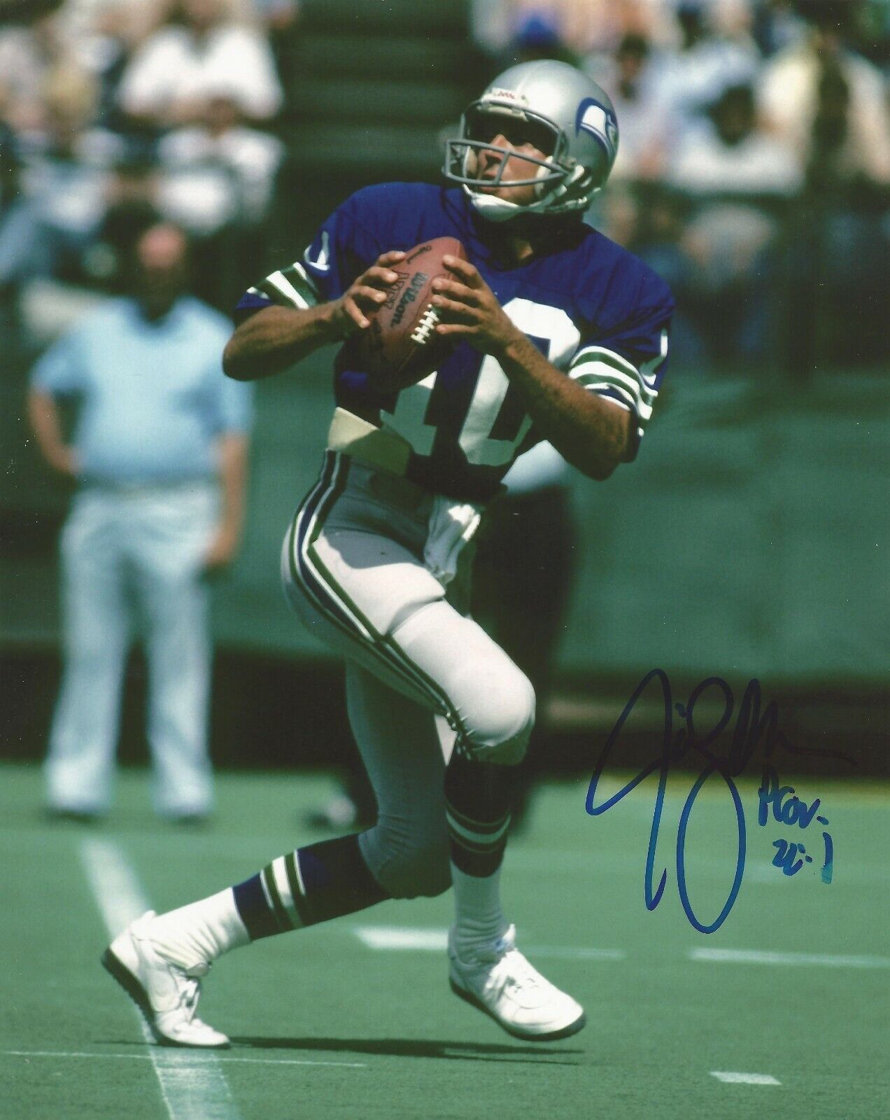 JIM ZORN SIGNED SEATTLE SEAHAWKS 8x10 Photo Poster painting #8 w/PROOF