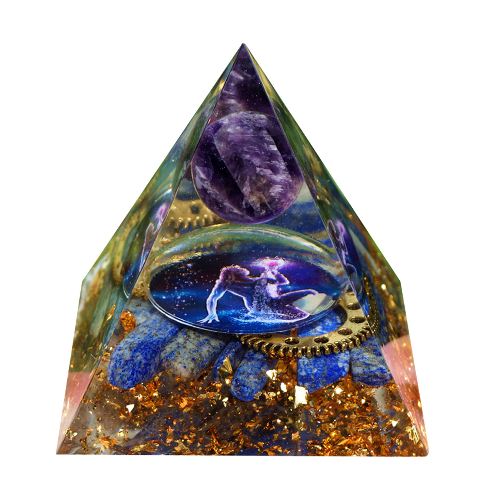 

5cm Natural Orgonite Pyramid Chakra, 501 Original