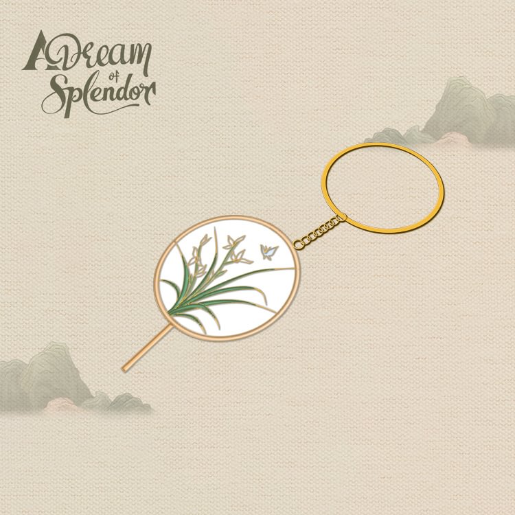 "A Dream of Splendor"  Empty Valley Orchid  Metal Keychain
