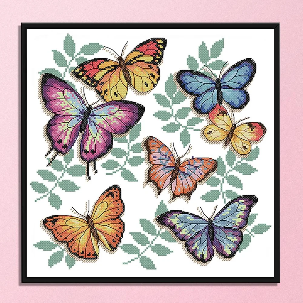 14ct Stamped Cross Stitch - Butterfly(34*33cm)