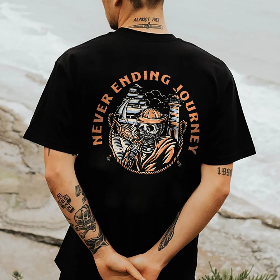 Never Ending Journey Printed Men's T-shirt