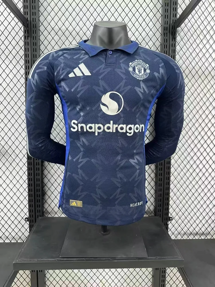 2024-25 Manchester United Away Long Sleeve Shirt - Player Edition