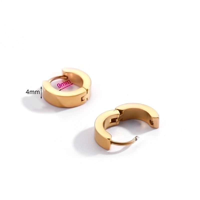 1 Pair Hip-Hop Geometric Cross Feather Plating 316 Stainless Steel Earrings