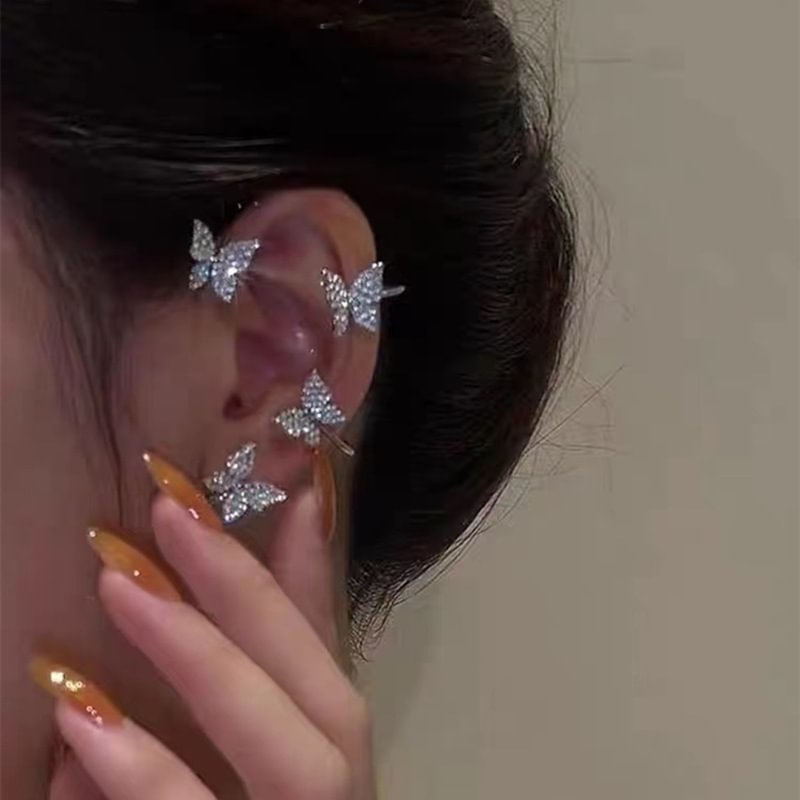 Temperament Shiny Butterfly Ear Cuff