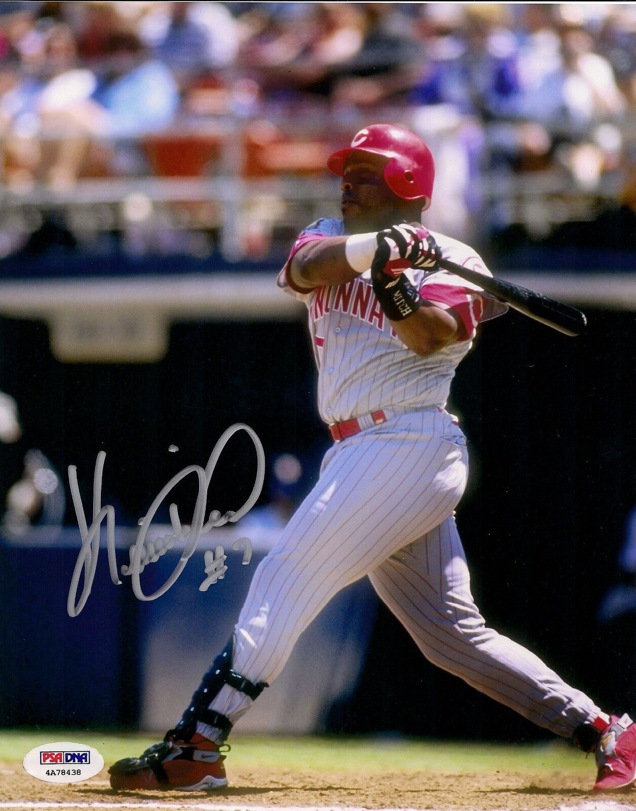 Kevin Mitchell Signed Reds 8x10 Photo Poster painting PSA/DNA COA Autograph Picture Auto Giants