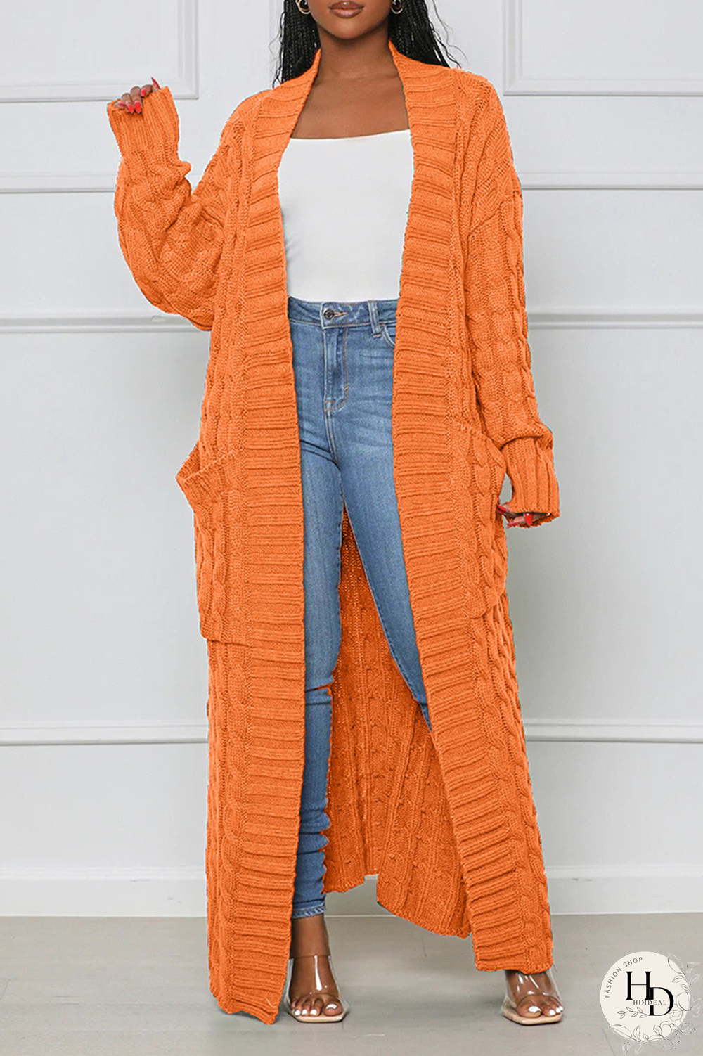 Pink Street Solid Patchwork Cardigan Collar Outerwear