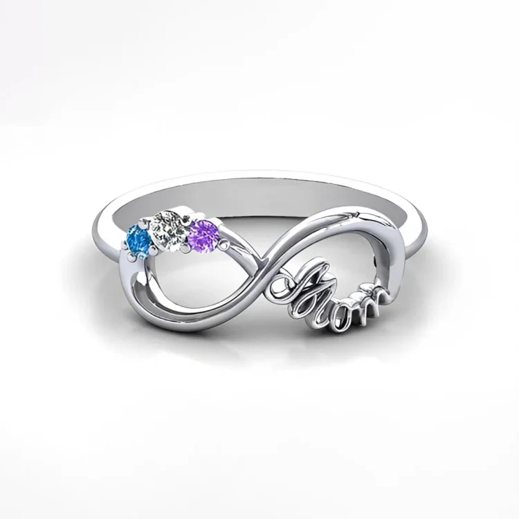 For Mother - We Love You Until Infinity Runs Out Infinite Love Custom Ring
