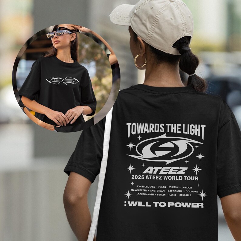 2025 Ateez Towards The Light: Will to Power Europe World Tour T-Shirt