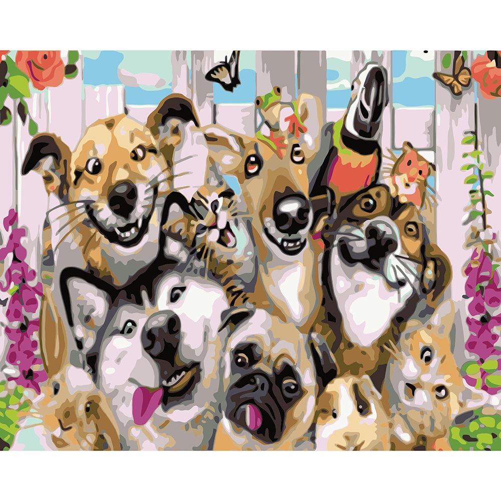 Dog Cat - Painting By Numbers