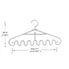 3-pack Wave Hangers Non-Slip Plastic Multifunction Hanging Drying Rack for Ties Scarfs Clothes Bags