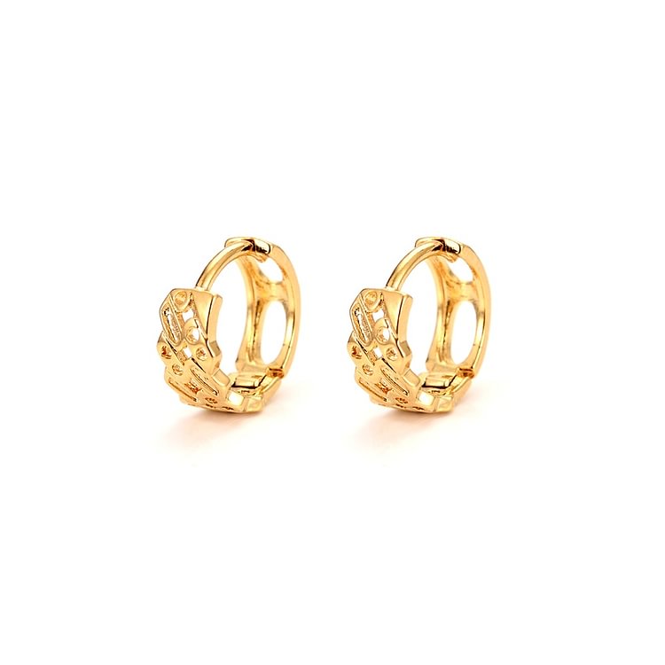 gold   Earrings for Women/Girls Gold Color Arab Jewellery African hoop Earring