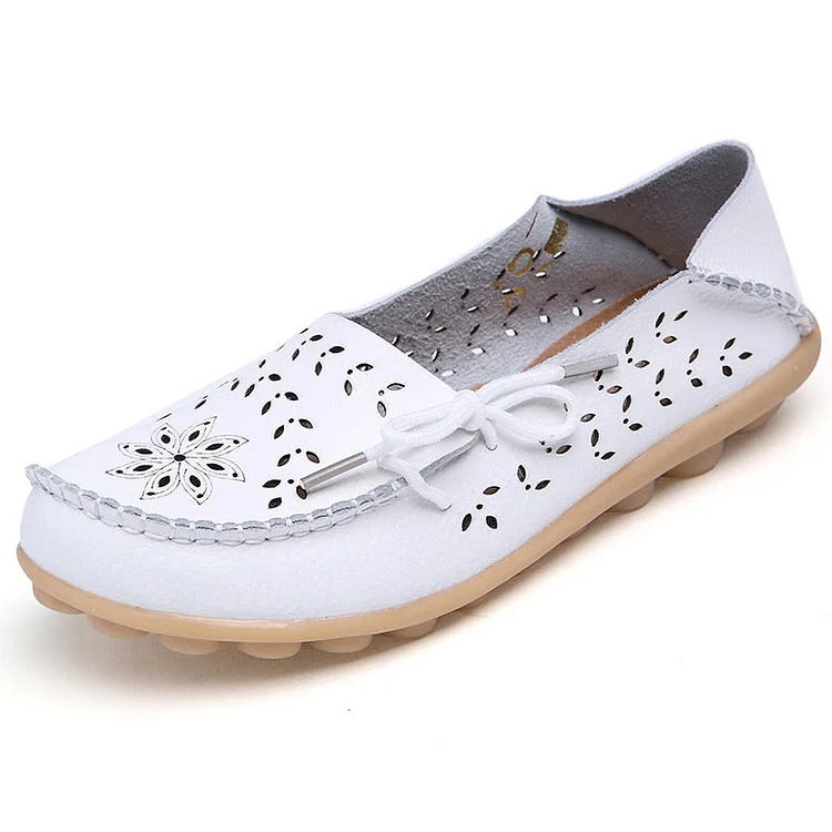 Vanccy- Leather Loafers Flats QueenFunky