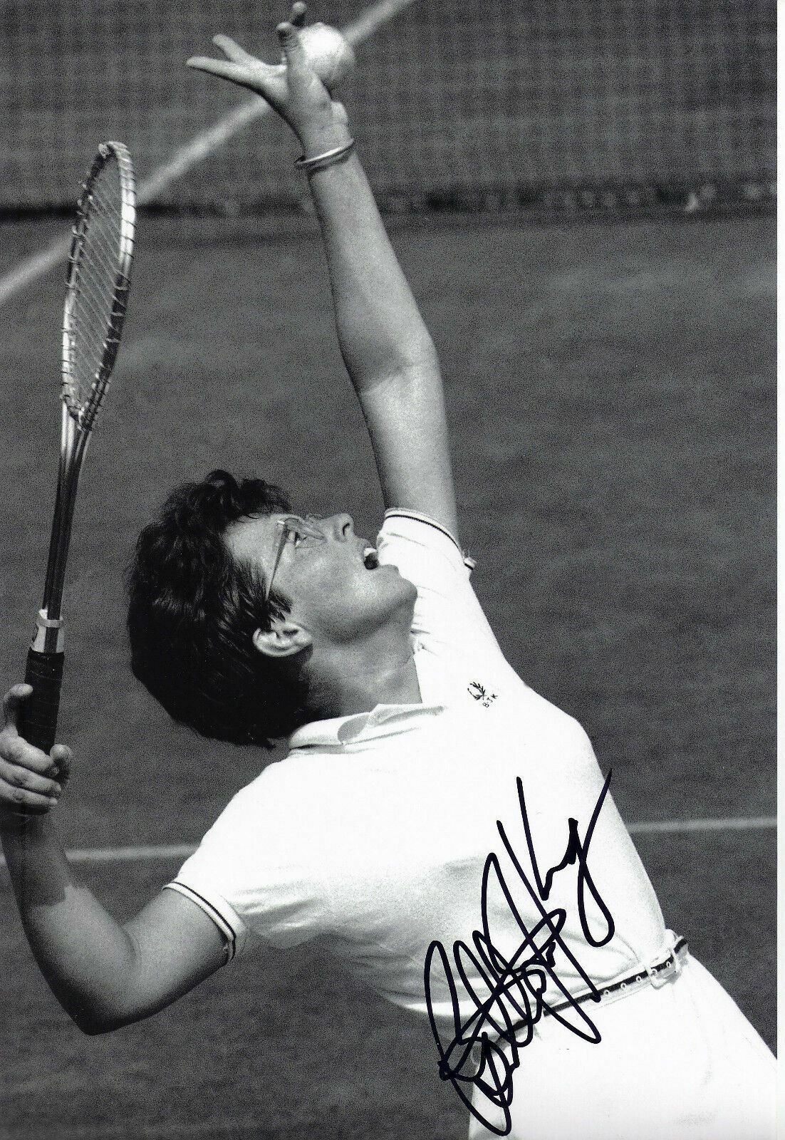 Billie Jean King Signed 12X8 Photo Poster painting Wimbledon Genuine Signature AFTAL COA (C)