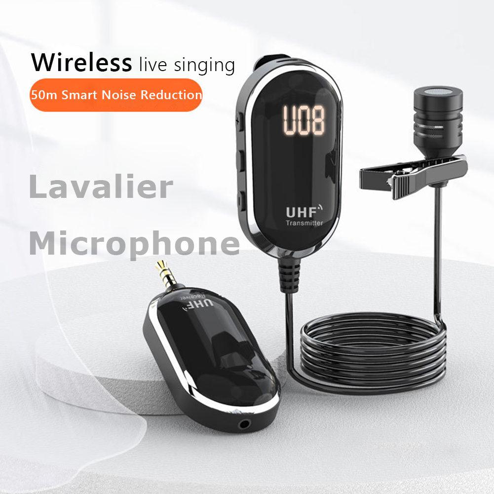 

Wireless Clip Lavalier Microphone Audio Recording Interview Lapel UHF Mic, 1 to 1, 501 Original