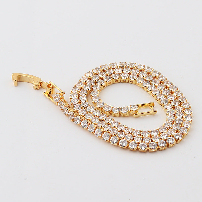 Minimalist Women Diamond Metal Geometric Geometric Zircon Necklaces