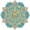 Diamond Painting Mandala Pendant Clock