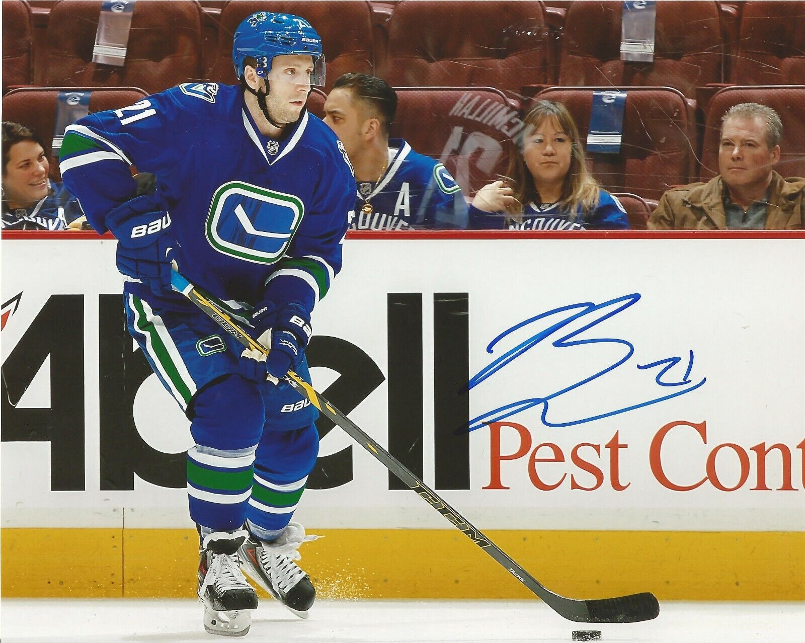 BRANDON McMILLAN SIGNED VANCOUVER CANUCKS 8x10 Photo Poster painting with w/COA