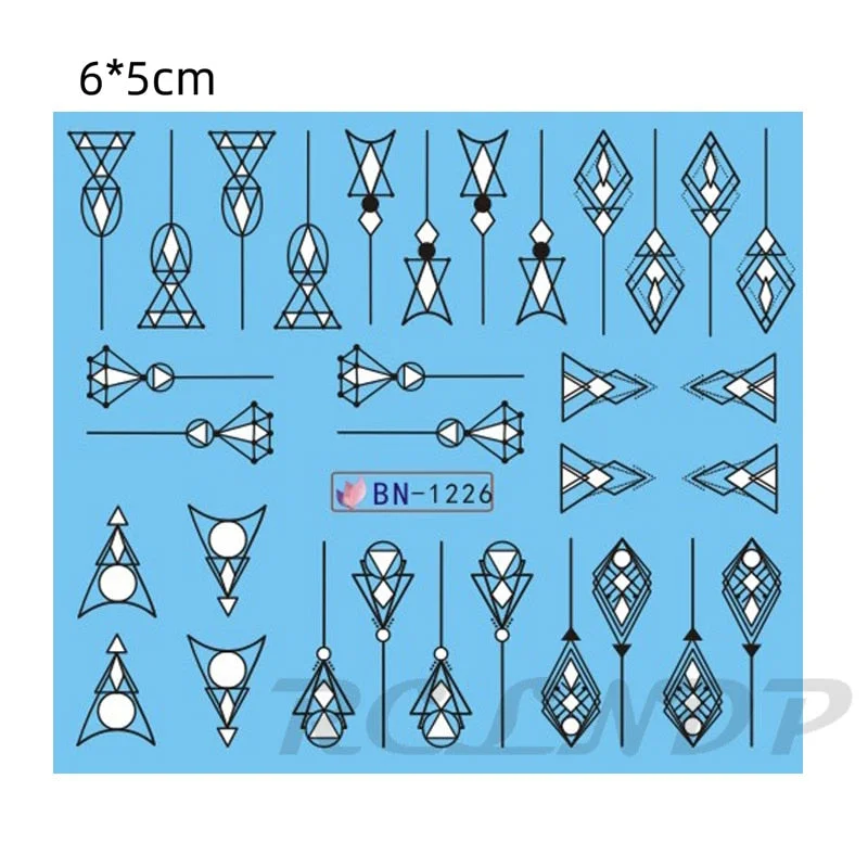 Nail sticker art decoration slider love heart adhesive design Water decals manicure lacquer accessoires polish foil