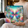 (Pre-Framed)Butterfly Flower-Special Shape Diamond Painting Kit(25x25cm)