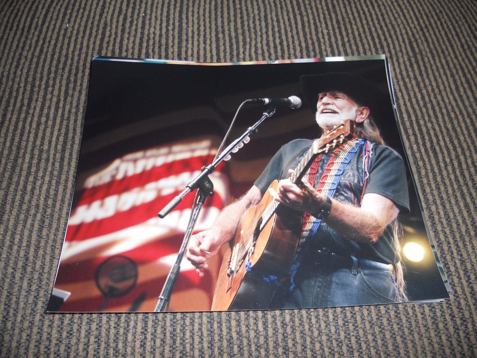 Willie Nelson Live Concert Country Music Legend 8 x 10 Color Photo Poster painting #2