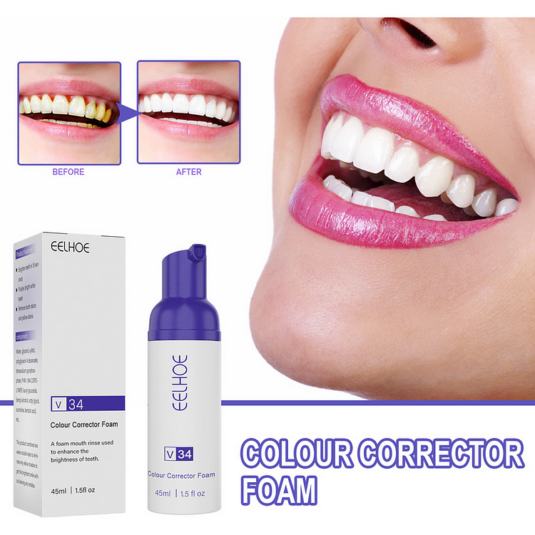 EELHOE-V34 Foam whitening toothpaste to clean tartar yellow stains stains fresh breath whitening teeth