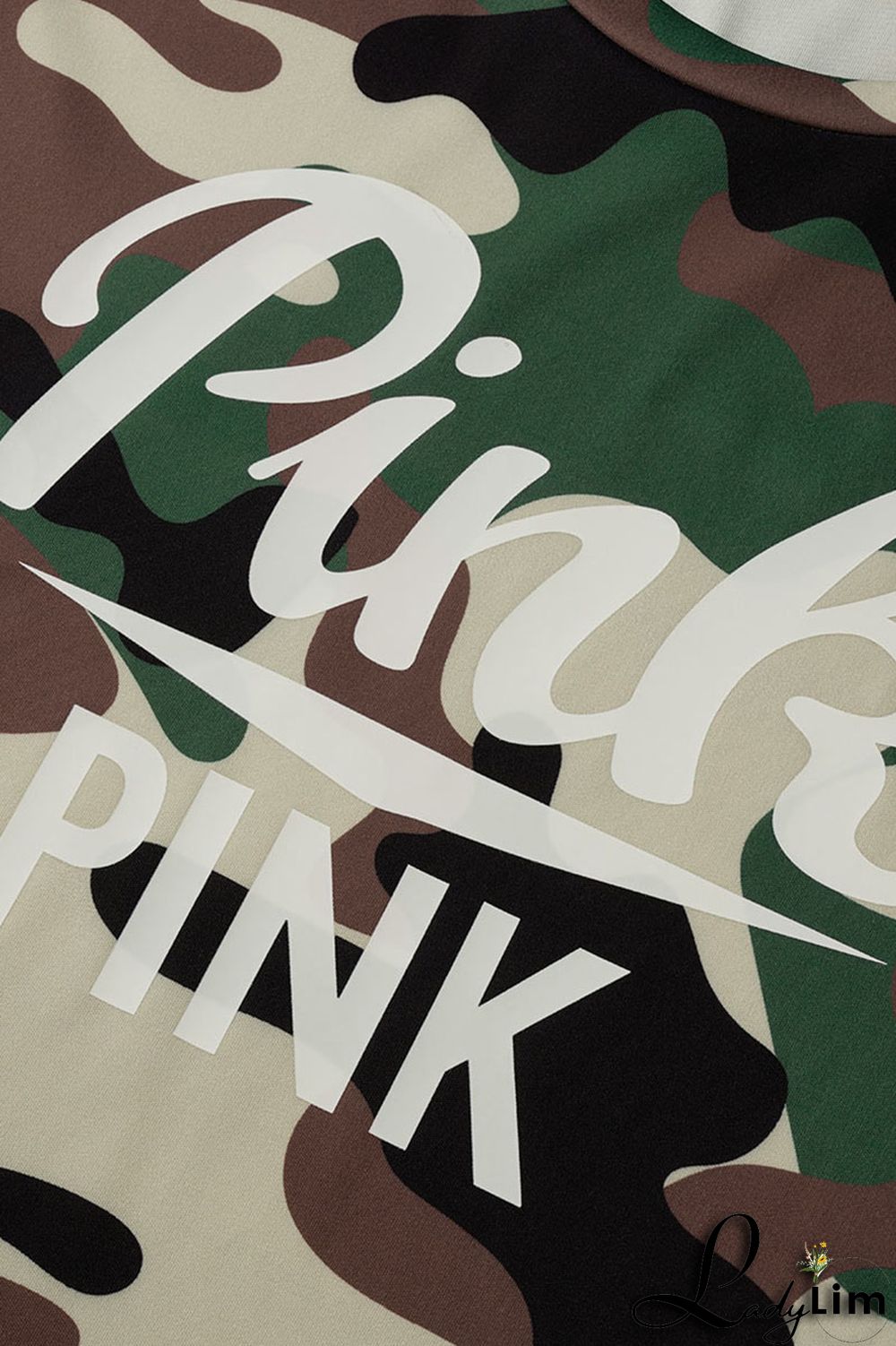 Light Brown Casual Print Camouflage Print Patchwork O Neck Short Sleeve Two Pieces