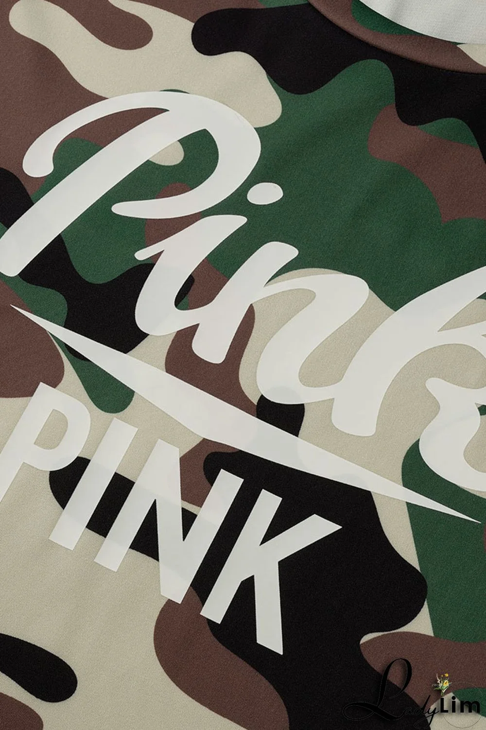 Light Brown Casual Print Camouflage Print Patchwork O Neck Short Sleeve Two Pieces