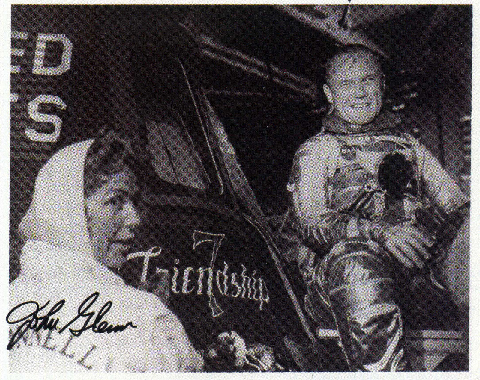 JOHN GLENN Signed Photo Poster paintinggraph - NASA Astronaut Space 1st to orbit Earth preprint