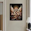 DIY Pearl Painting Rise Above for Home Wall Decor with Frame(30x40cm)