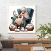 Old Lady Knitting Yarn-Full Round Diamond Painting 40*40CM