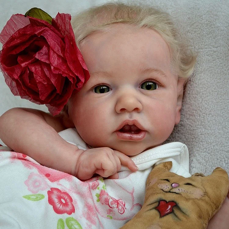 20" Natalie Realistic Awake Reborn Silicone Baby Girl Toddler Doll with Accessories Gift Set Rebornartdoll® RSAW-Rebornartdoll®