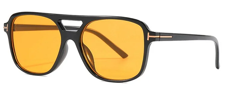 Retro Square Double Bridge Sunglasses Women Men Brand Designer Outdoor T Letter Sun Glasses Classic Vintage Male Shades