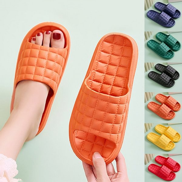 Couple Summer Slippers Bathroom Non-Slip Soft Bottom Sandals Men and Women Home Slippers - Life is Beautiful for You - SheChoic