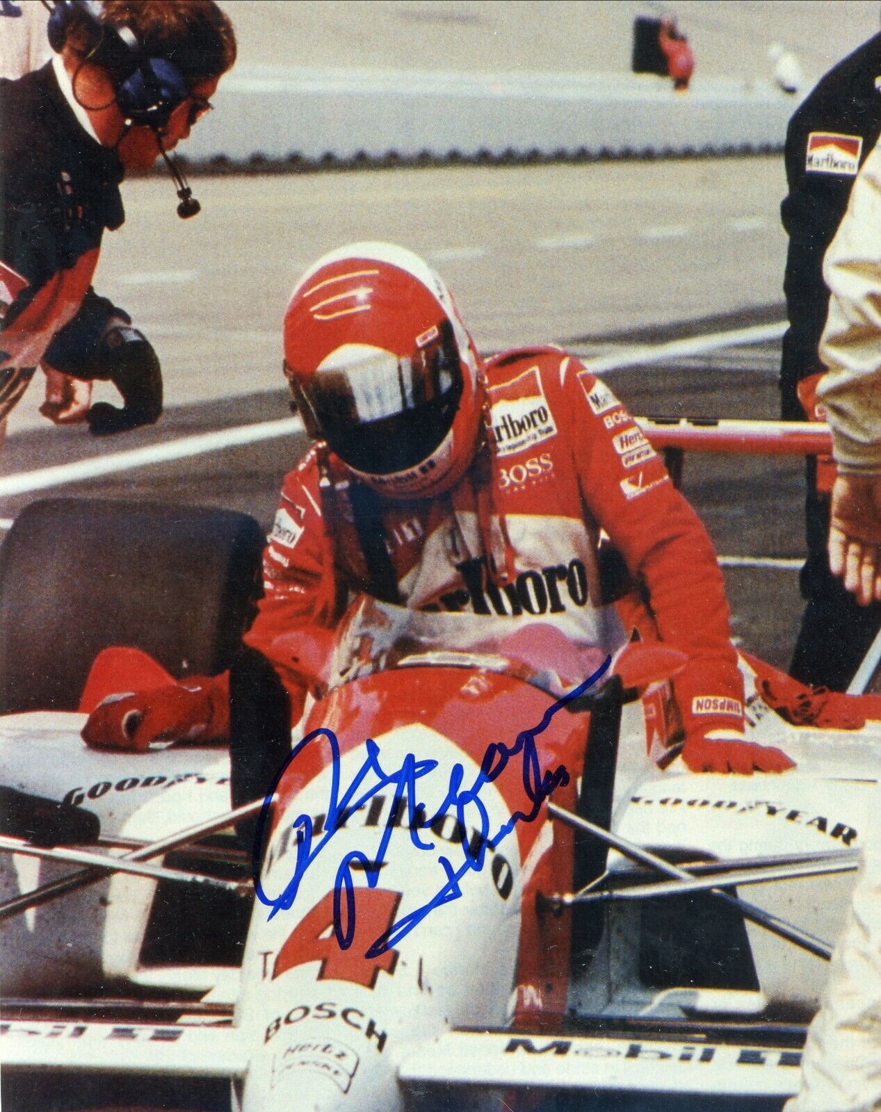 Rick Mears Indy 500 Champ Signed Autographed 8x10 Glossy Photo Poster painting COA