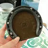 Handmade high-end style horseshoe cowhide cultural and creative retro creative leather coffee and tea coasterh