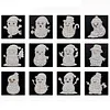 12Pcs DIY Pearl Painting Snowman for Home Wall Decor(15x15cm)