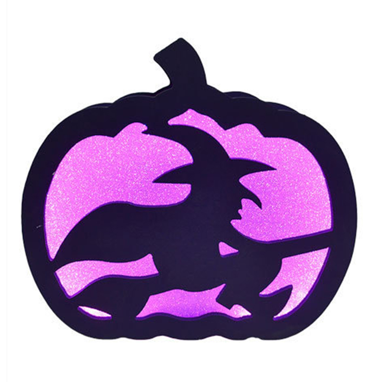 

Halloween Pumpkin Lantern LED Decor - Purple Lighted Shadow Box Battery, 501 Original