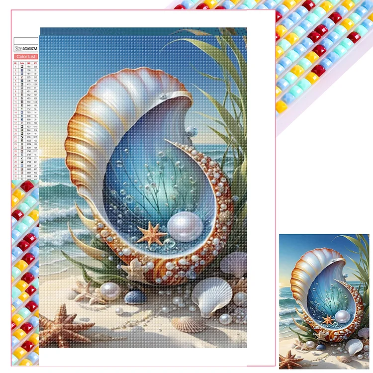 Dream Seaside Shells 40*60CM (Canvas) Full Square Drill Diamond Painting gbfke