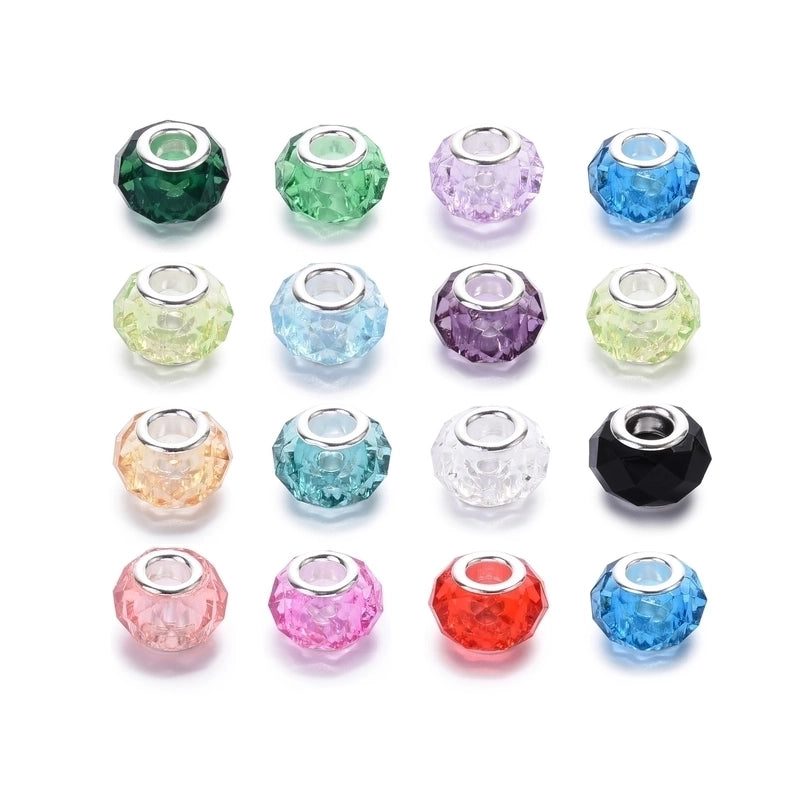 10 PCS/Package Arylic Gold Plated Solid Color Beads4