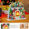 >SALE<Acrylic Christmas Fireplace Double Sided Diamond Painting Paper Towel Holder