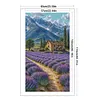 Lavender Fields In Alps-14CT Stamped Cross Stitch 65*110cm/25.59*43.31in(Big Size)