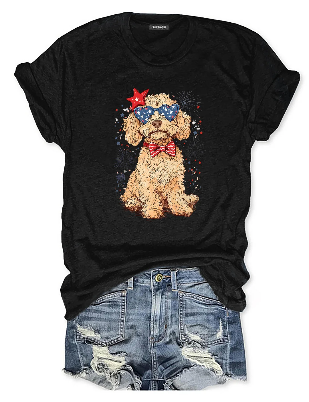 Goldendoodle Patriotic T-shirt