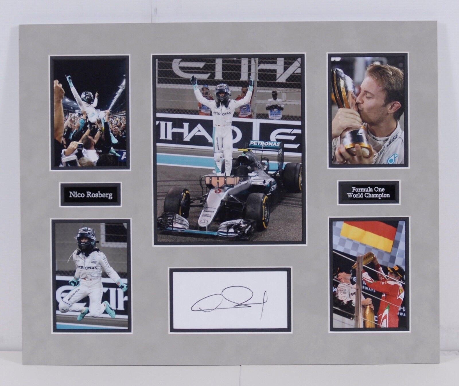 Nico Rosberg Genuine Hand Signed FRAMED & MOUNTED Photo Poster painting DISPLAY MERCEDES (B)