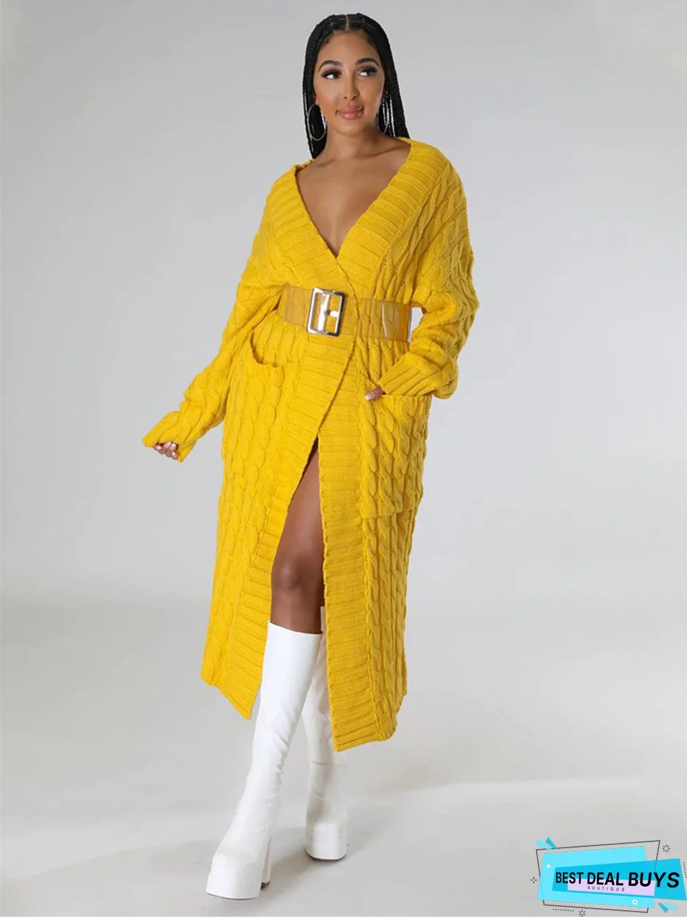 Sexy Casual Solid Color Long Sleeve Sweater